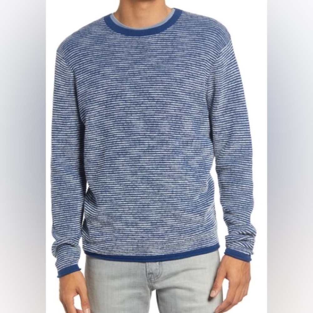 Treasure & Bond Space Dye Cotton Sweater in Blue Estate  Multi Size XL